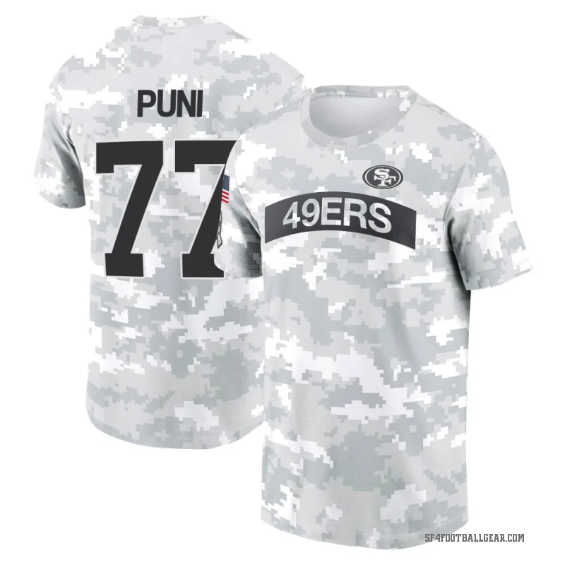 Dominick Puni Men's Camo San Francisco 49ers Arctic 2024 Salute to Service Performance T-Shirt