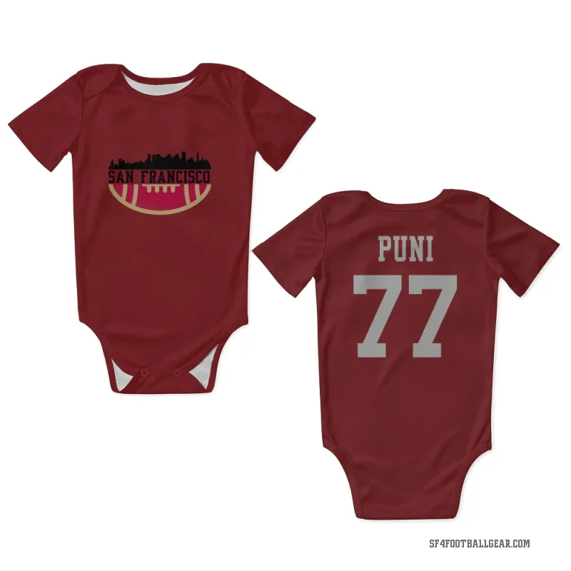 Dominick Puni  Scarlet San Francisco 49ers  Newborn & Infant Bodysuit
