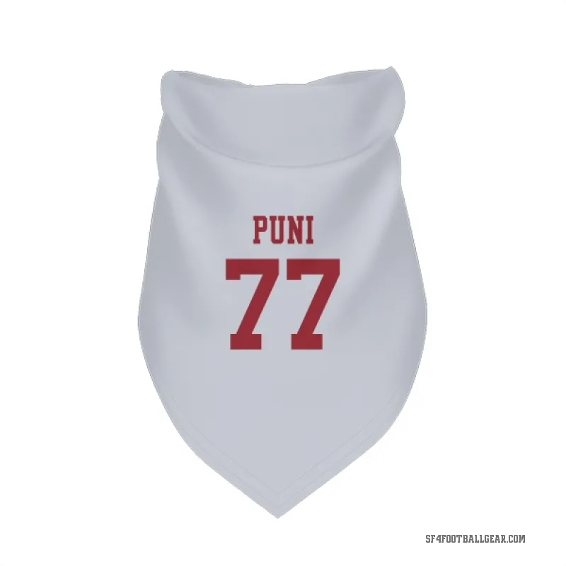 Dominick Puni  White San Francisco 49ers  Cat & Dog Pet Bandana