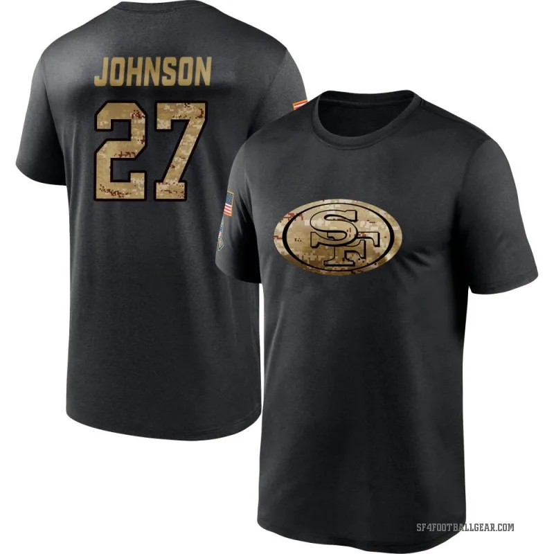 Dontae Johnson Men's Black San Francisco 49ers 2020 Salute To Service Performance T-Shirt