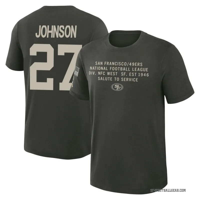 Dontae Johnson Men's Green San Francisco 49ers Dark/ 2025 Salute to Service Sideline Slub T-Shirt
