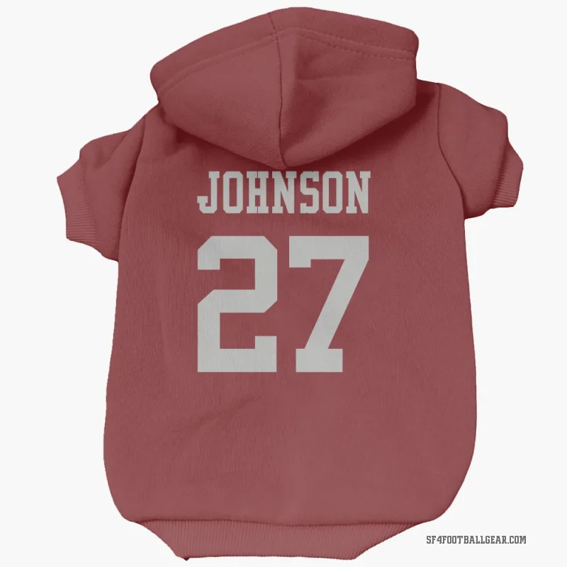 Dontae Johnson  Scarlet San Francisco 49ers  Cat & Dog Pet Hoodie