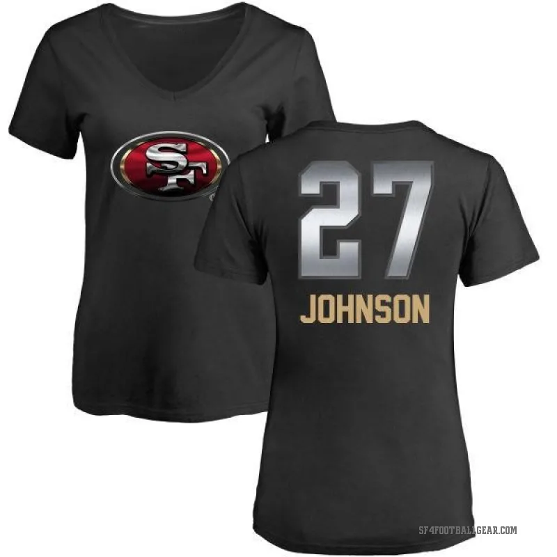 Dontae Johnson Women's Black San Francisco 49ers Midnight Mascot T-Shirt -