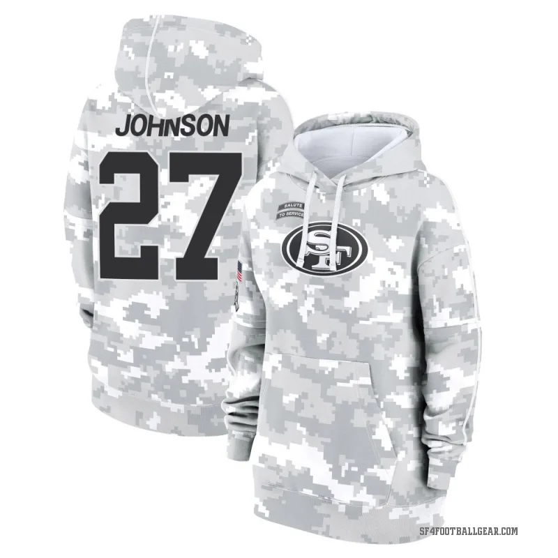 Dontae Johnson Women's Camo San Francisco 49ers Arctic 2024 Salute to Service Club Fleece Pullover Hoodie