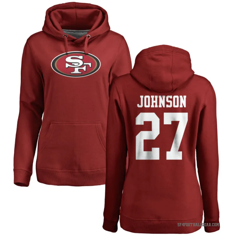 Dontae Johnson Women's Red San Francisco 49ers Pro Line Logo Pullover Hoodie