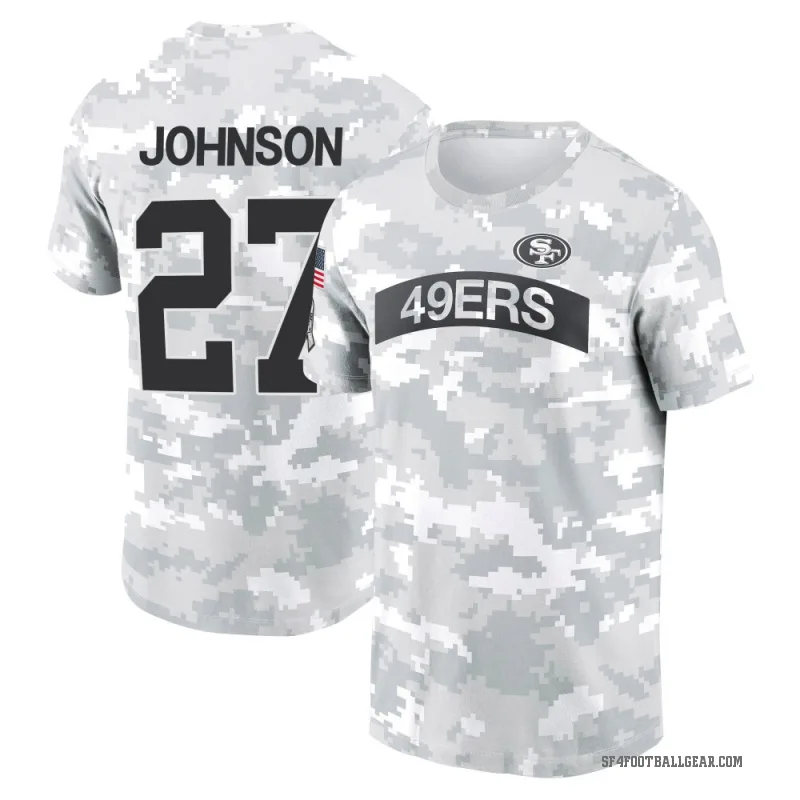 Dontae Johnson Youth Camo San Francisco 49ers Arctic 2024 Salute to Service Performance T-Shirt
