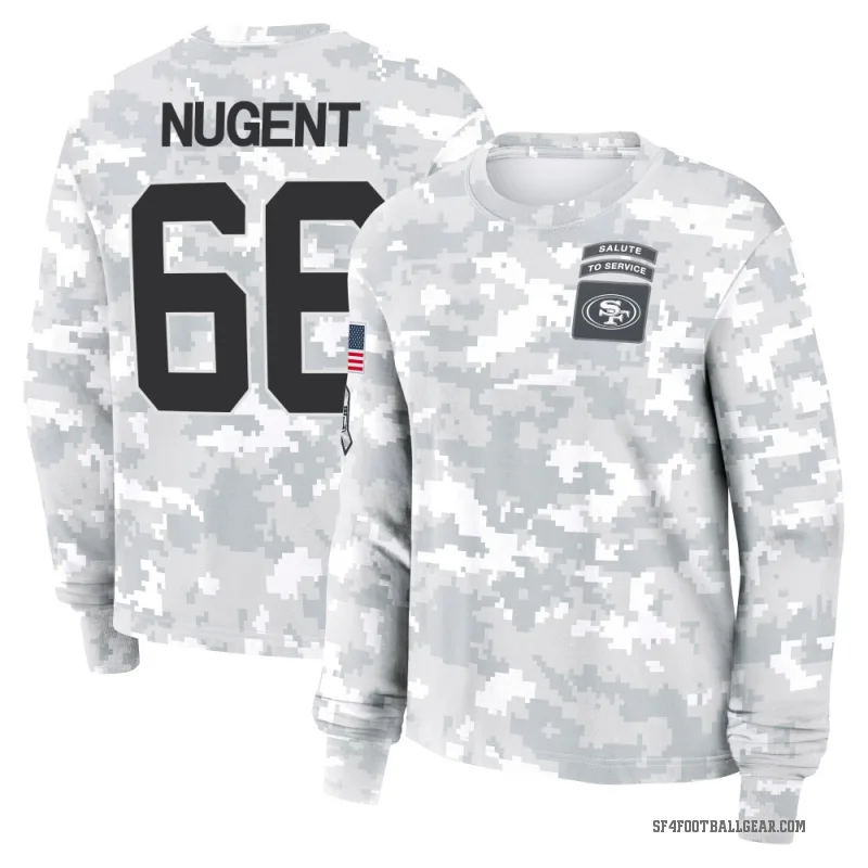 Drake Nugent Women's Camo San Francisco 49ers Arctic 2024 Salute to Service Long Sleeve T-Shirt