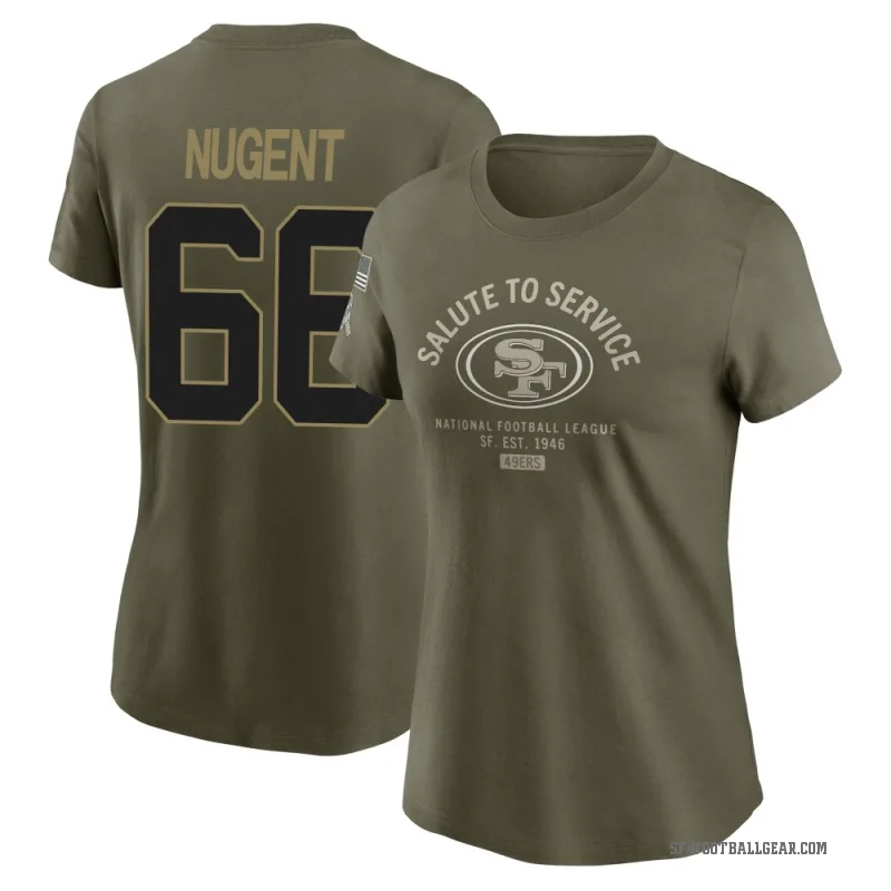 Drake Nugent Women's Olive San Francisco 49ers 2025 Salute to Service Sideline T-Shirt