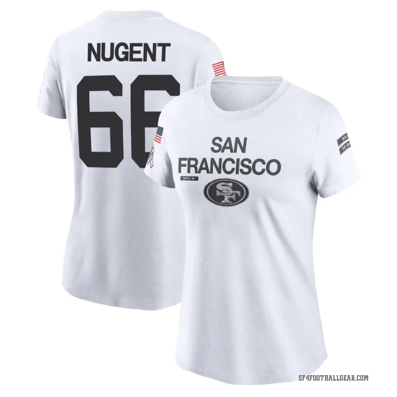 Drake Nugent Women's White San Francisco 49ers 2024 Salute to Service Performance T-Shirt