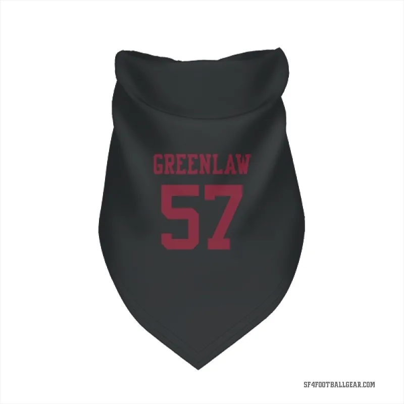 Dre Greenlaw  Black San Francisco 49ers  Cat & Dog Pet Bandana