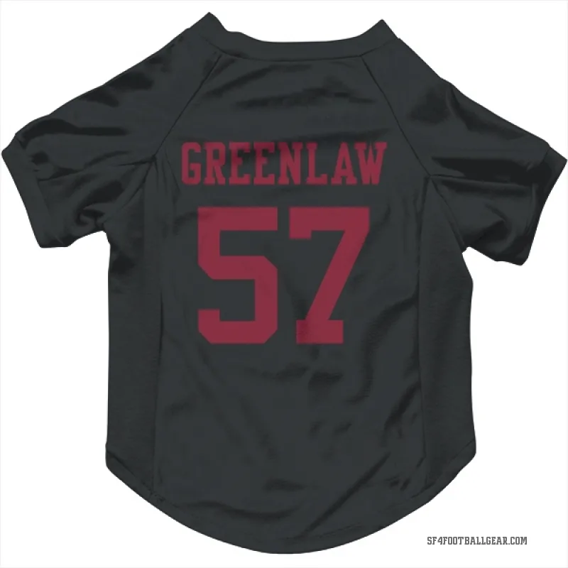 Dre Greenlaw  Black San Francisco 49ers  Cat & Dog Pet Jersey