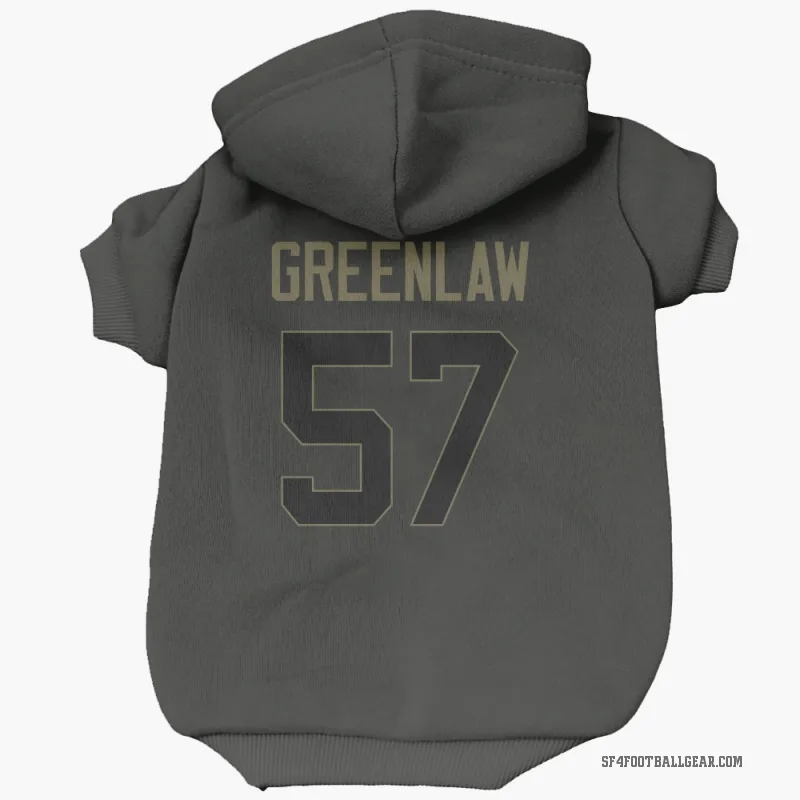 Dre Greenlaw  Black San Francisco 49ers  Service Cat & Dog Pet Hoodie