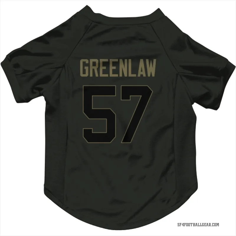 Dre Greenlaw  Black San Francisco 49ers  Service Cat & Dog Pet Jersey