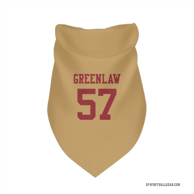 Dre Greenlaw  Gold San Francisco 49ers  Cat & Dog Pet Bandana