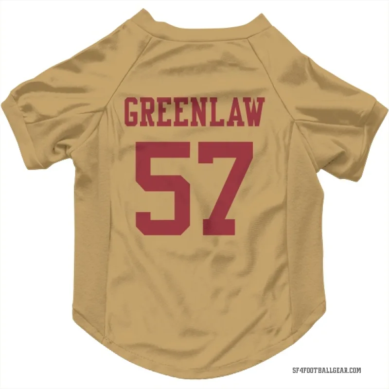 Dre Greenlaw  Gold San Francisco 49ers  Cat & Dog Pet Jersey