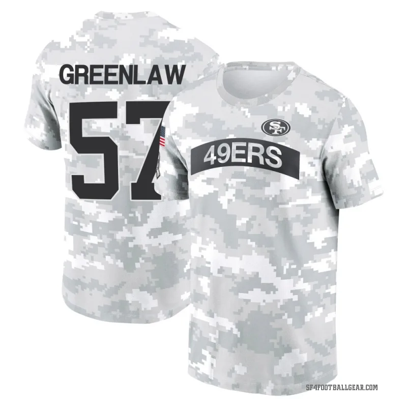 Dre Greenlaw Men's Green San Francisco 49ers Arctic Camo 2024 Salute to Service Performance T-Shirt