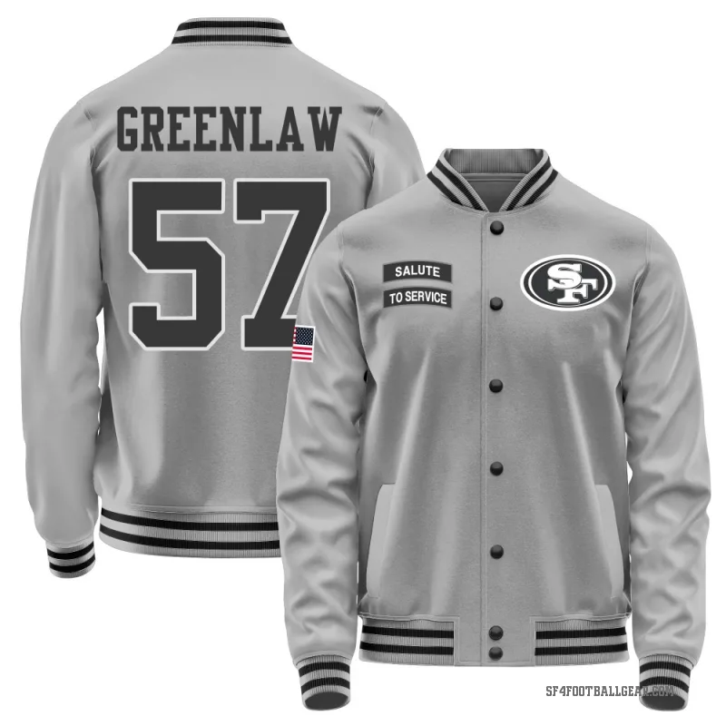 Dre Greenlaw Men's Green San Francisco 49ers Gray Salute to Service Performance Jacket