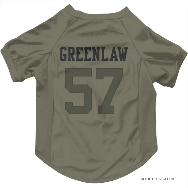 Dre Greenlaw  Olive San Francisco 49ers  Cat & Dog Pet Jersey