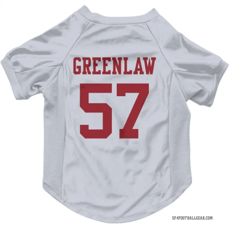Dre Greenlaw  White San Francisco 49ers  Cat & Dog Pet Jersey
