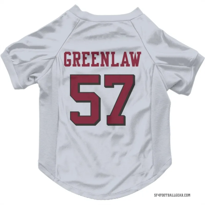 Dre Greenlaw  White San Francisco 49ers  Rush Cat & Dog Pet Jersey