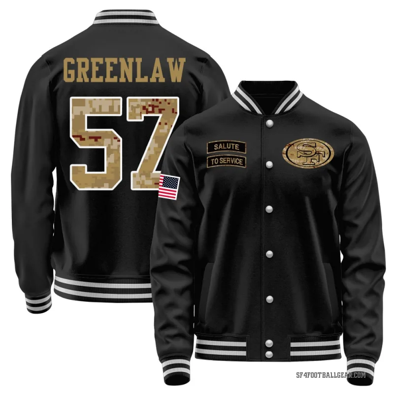 Dre Greenlaw Youth Green San Francisco 49ers Black Salute to Service Sideline Performance Jacket