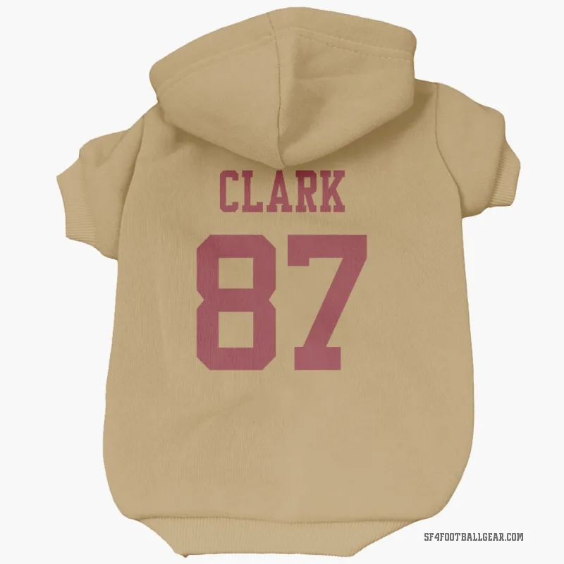 Dwight Clark  Gold San Francisco 49ers  Cat & Dog Pet Hoodie