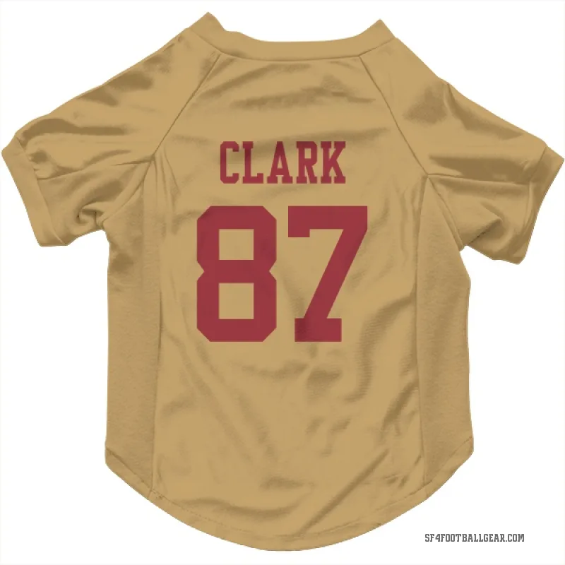 Dwight Clark  Gold San Francisco 49ers  Cat & Dog Pet Jersey