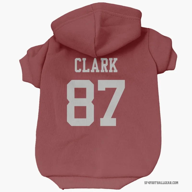 Dwight Clark  Scarlet San Francisco 49ers  Cat & Dog Pet Hoodie