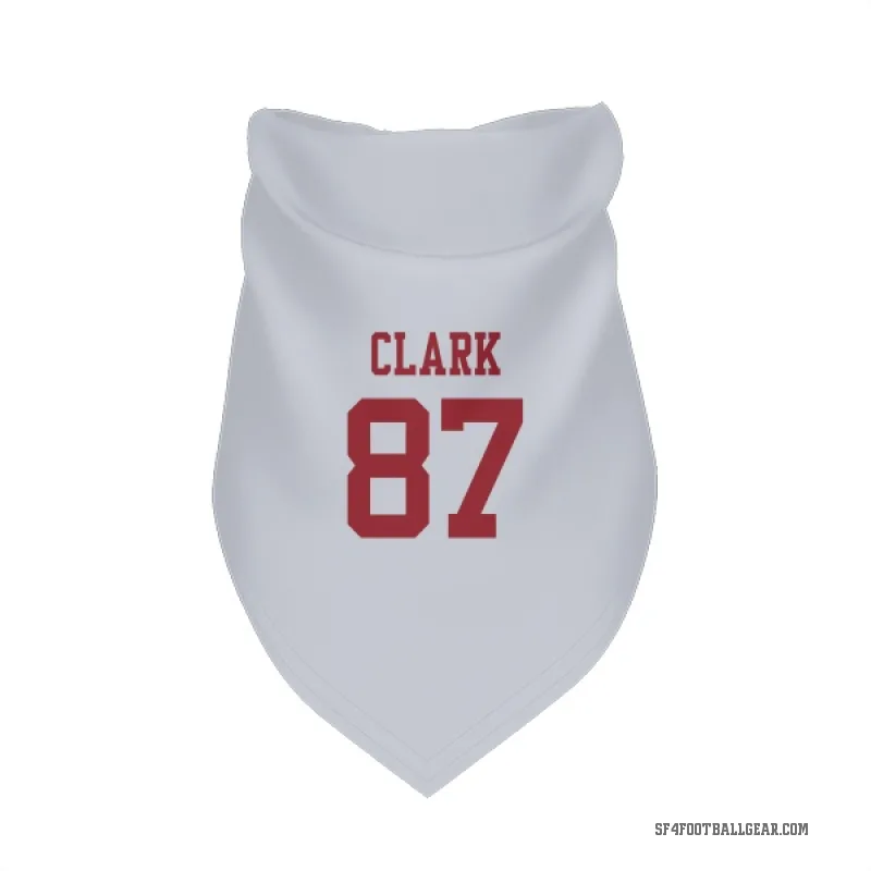 Dwight Clark  White San Francisco 49ers  Cat & Dog Pet Bandana