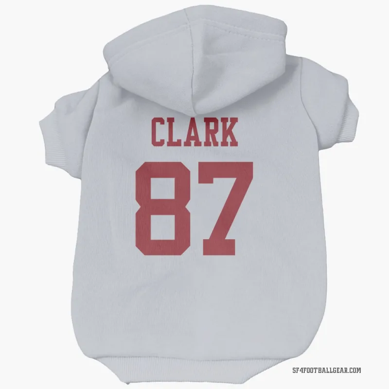 Dwight Clark  White San Francisco 49ers  Cat & Dog Pet Hoodie