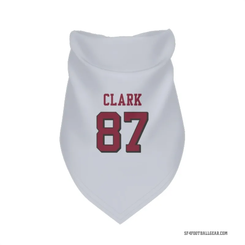 Dwight Clark  White San Francisco 49ers  Rush Cat & Dog Pet Bandana