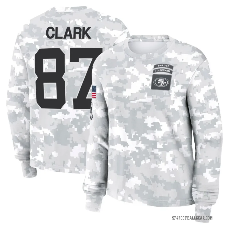 Dwight Clark Women's Camo San Francisco 49ers Arctic 2024 Salute to Service Long Sleeve T-Shirt