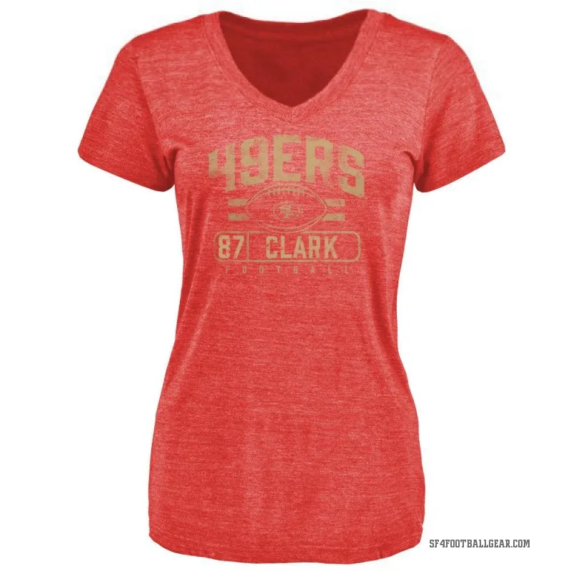 Dwight Clark Women's Red San Francisco 49ers Flanker T-Shirt -