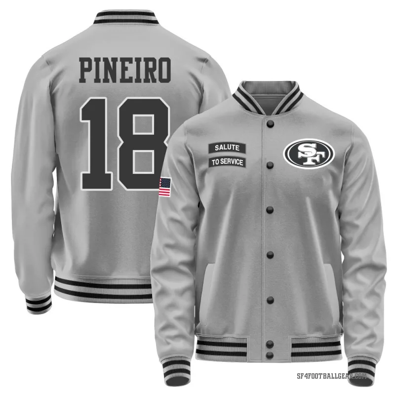 Eddy Pineiro Men's Gray San Francisco 49ers Salute to Service Performance Jacket