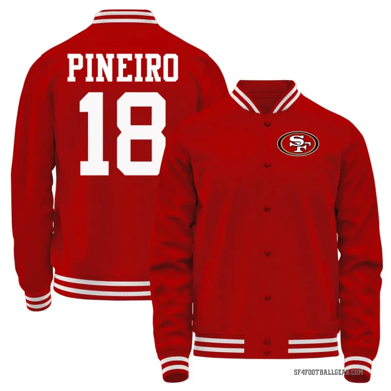 Eddy Pineiro Men's Red San Francisco 49ers Full-Snap Jacket