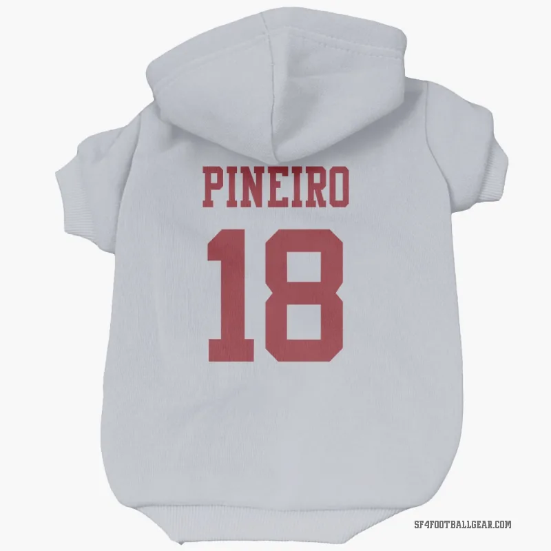 Eddy Pineiro  White San Francisco 49ers  Cat & Dog Pet Hoodie