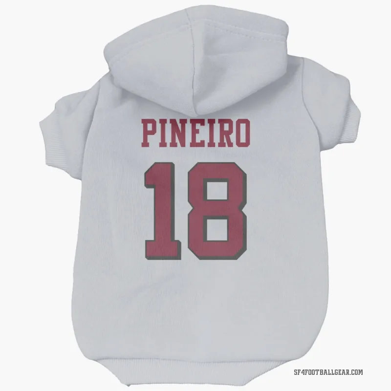 Eddy Pineiro  White San Francisco 49ers  Rush Cat & Dog Pet Hoodie