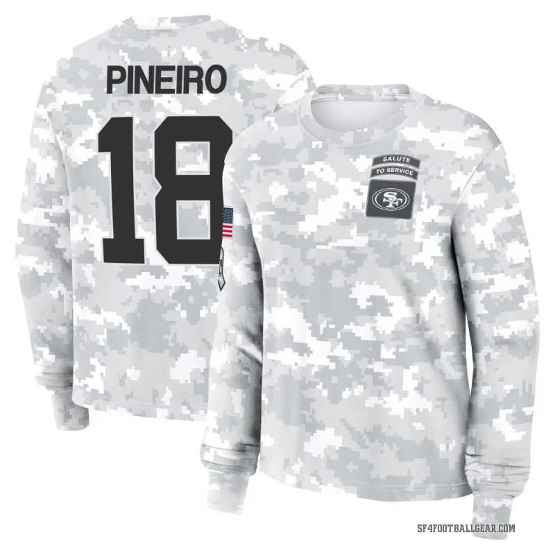 Eddy Pineiro Women's Camo San Francisco 49ers Arctic 2024 Salute to Service Long Sleeve T-Shirt