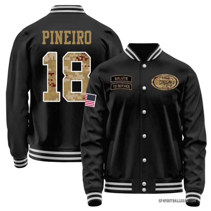 Eddy Pineiro Youth Black San Francisco 49ers Salute to Service Sideline Performance Jacket