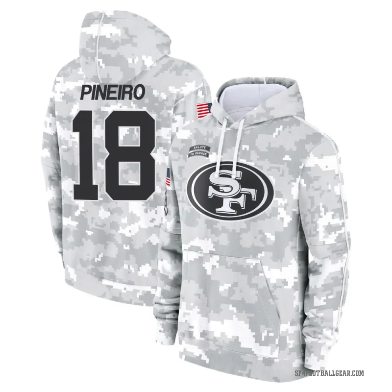 Eddy Pineiro Youth Camo San Francisco 49ers Arctic 2024 Salute to Service Club Fleece Pullover Hoodie