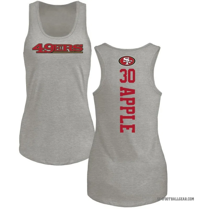 Eli Apple Women's Ash San Francisco 49ers Backer Tank Top -