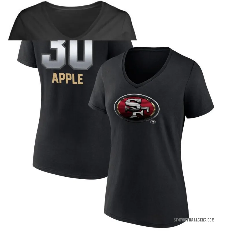 Eli Apple Women's Black San Francisco 49ers Midnight Mascot T-Shirt -