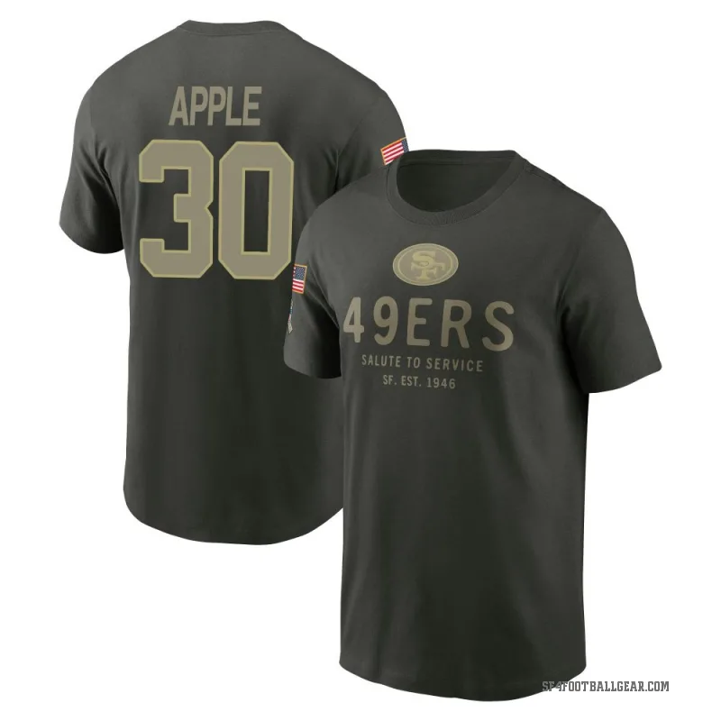 Eli Apple Youth Green San Francisco 49ers Forest/ 2025 Salute to Service Sideline Primary Edge T-Shirt