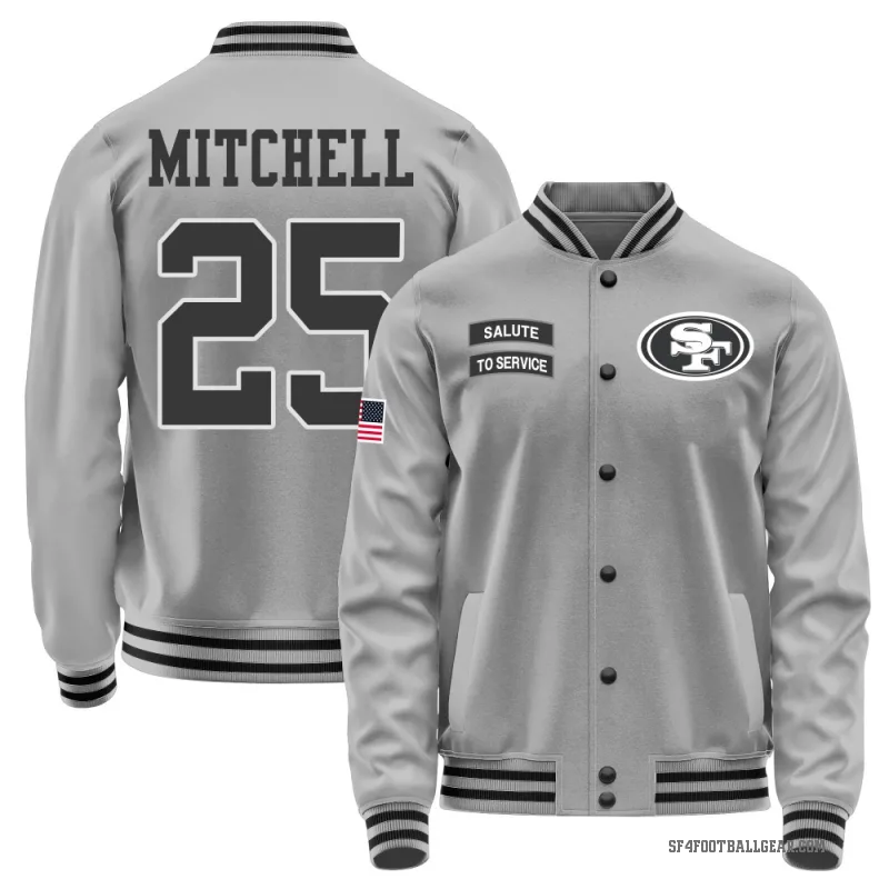 Elijah Mitchell Men's Gray San Francisco 49ers Salute to Service Performance Jacket
