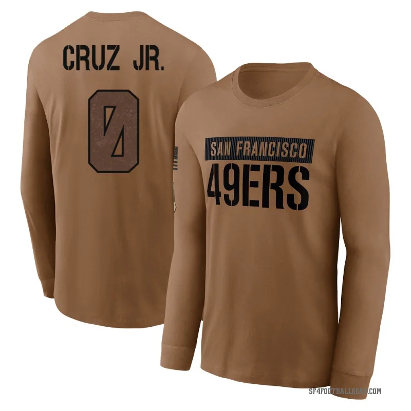 Enrique Cruz Jr. Men's Brown San Francisco 49ers 2023 Salute To Service Long Sleeve T-Shirt