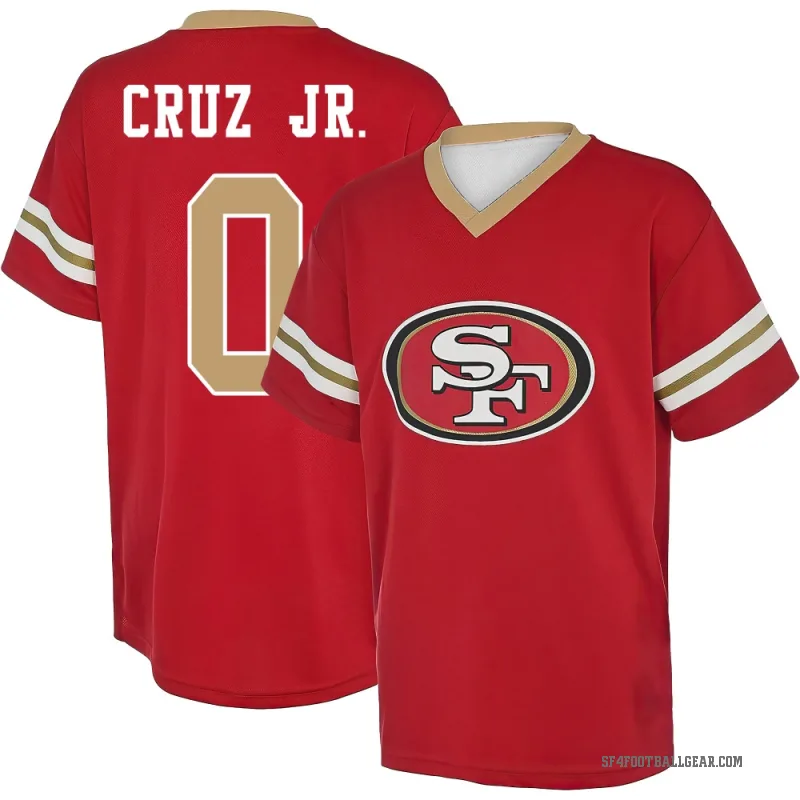 Enrique Cruz Jr. Youth Red San Francisco 49ers Game Day V-Neck T-Shirt