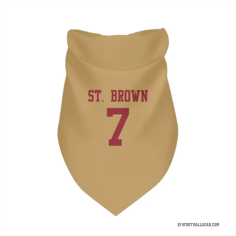 Equanimeous St. Brown  Gold San Francisco 49ers  Cat & Dog Pet Bandana