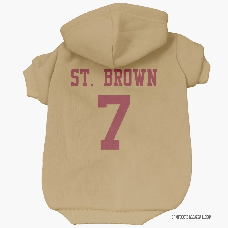Equanimeous St. Brown  Gold San Francisco 49ers  Cat & Dog Pet Hoodie