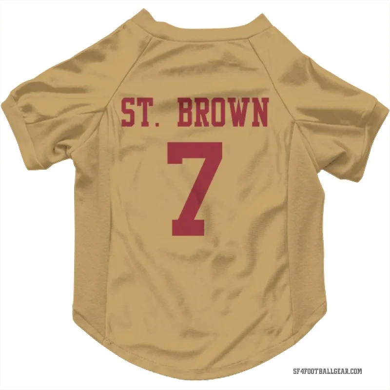 Equanimeous St. Brown  Gold San Francisco 49ers  Cat & Dog Pet Jersey