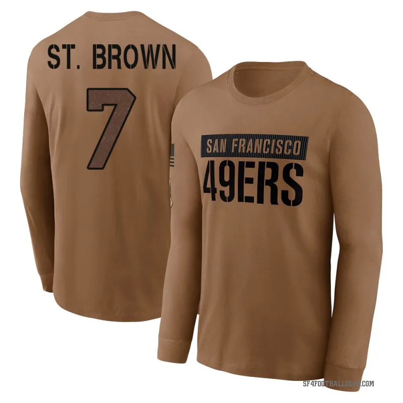 Equanimeous St. Brown Men's Brown San Francisco 49ers 2023 Salute To Service Long Sleeve T-Shirt